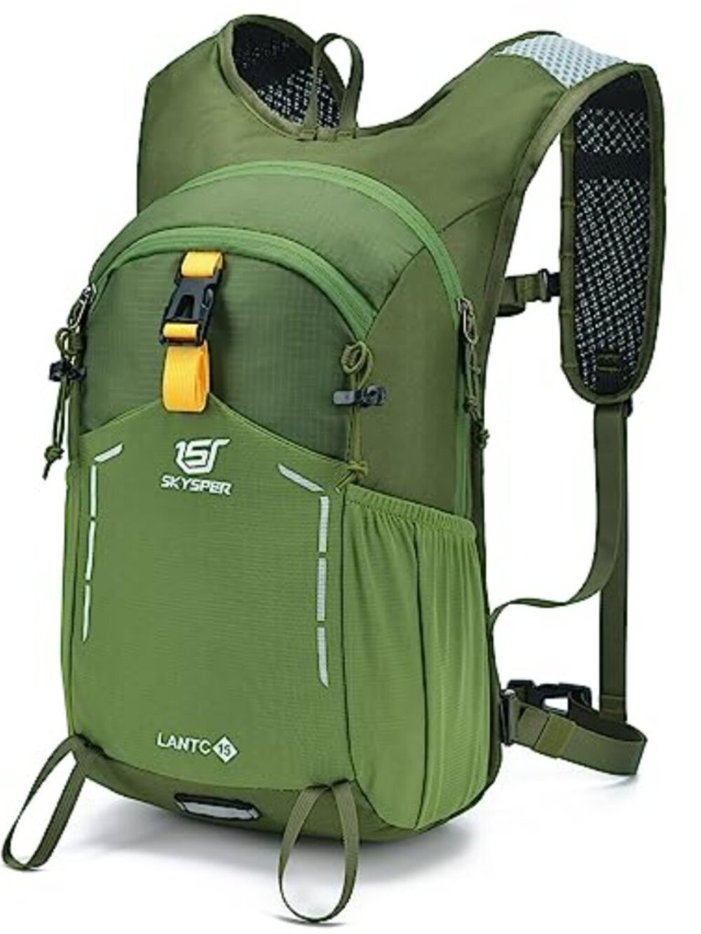 15L Hiking Daypack Backpack Water Resistant Breathable Adjustable Removable